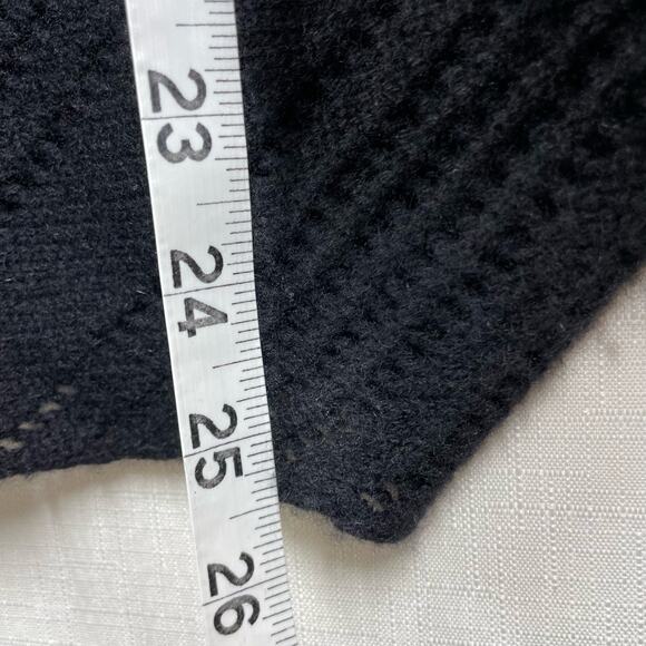 360 CASHMERE Dolman Sleeve Lace Pullover Sweater Black Size S Luxury Whimsigoth - Picture 11 of 11